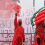 حرکت اعتراضی فعالان مدنی در هامبورگ آلمان به ارسال سلاح به اسرائیل