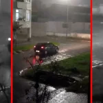 فیلم انزلی زیر بارش شدید باران